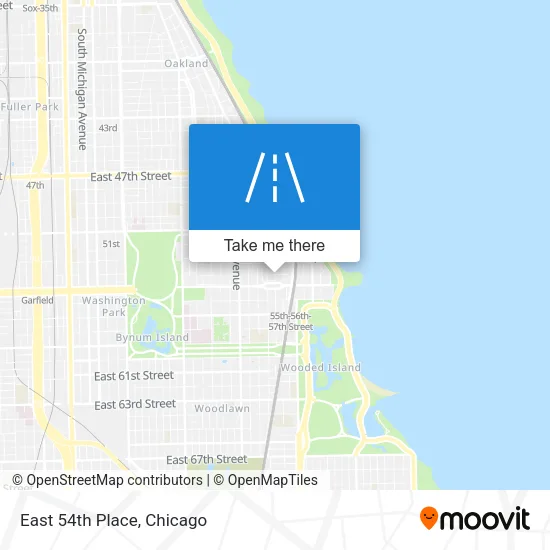 East 54th Place map