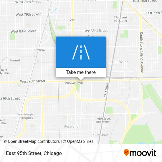 East 95th Street map