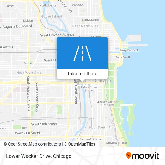 Lower Wacker Drive map