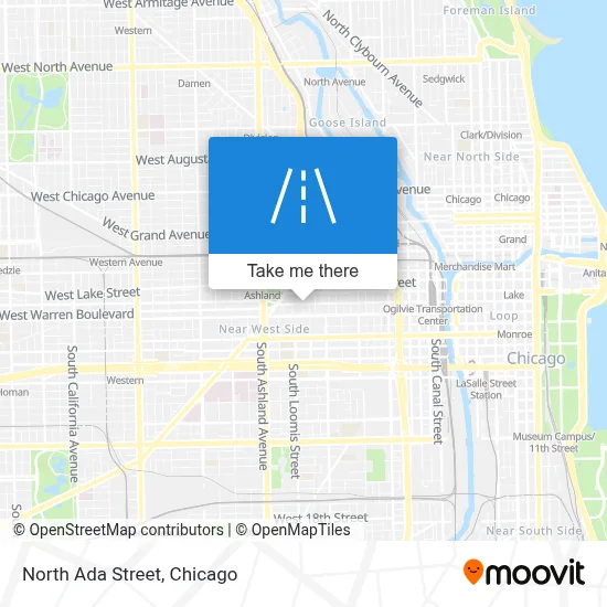 North Ada Street map