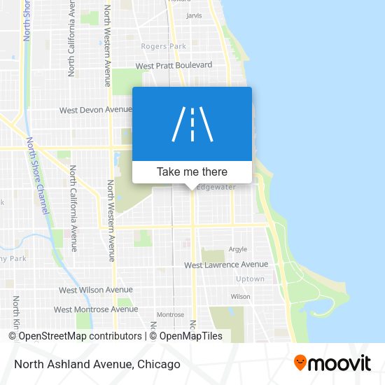 Mapa de North Ashland Avenue