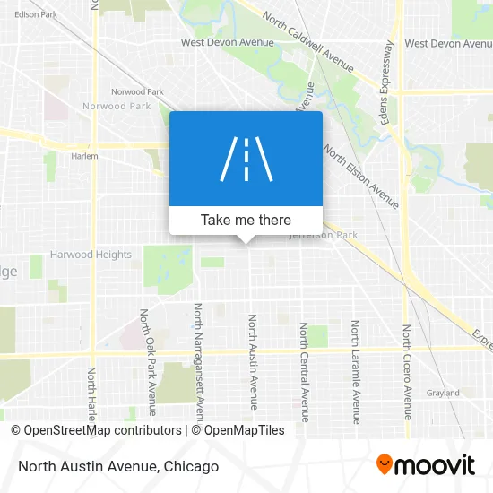 North Austin Avenue map