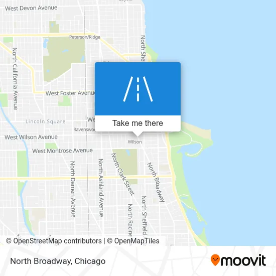 North Broadway map
