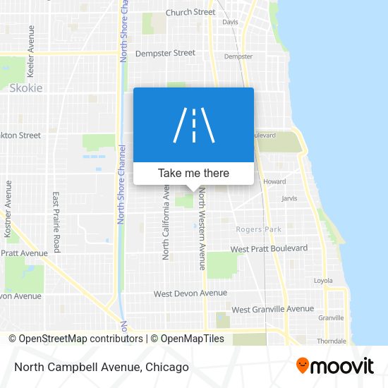 North Campbell Avenue map