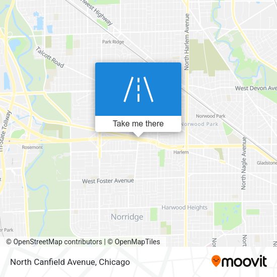 Mapa de North Canfield Avenue