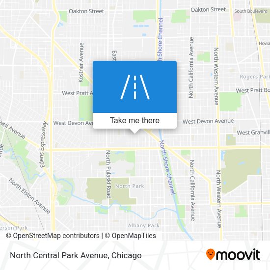 North Central Park Avenue map