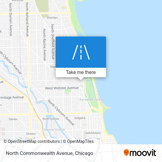 North Commonwealth Avenue map