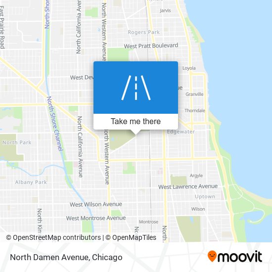 North Damen Avenue map