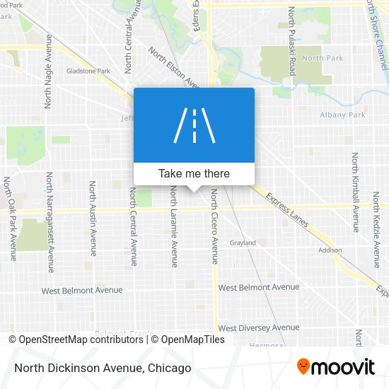 North Dickinson Avenue map