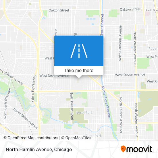 Mapa de North Hamlin Avenue