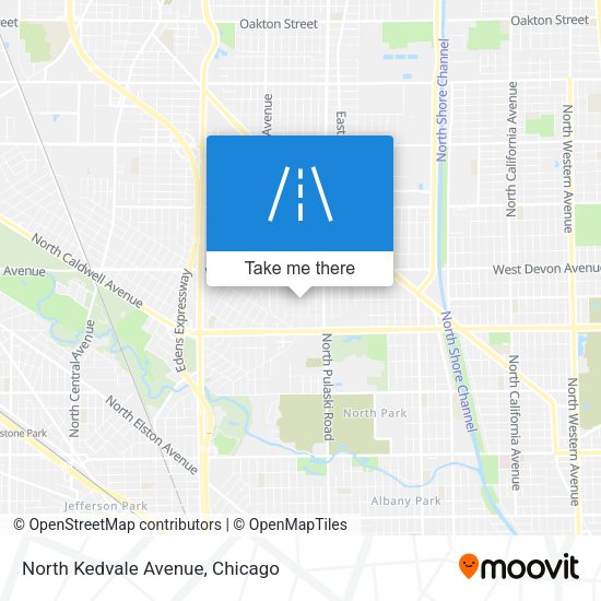 Mapa de North Kedvale Avenue
