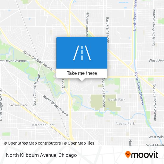 North Kilbourn Avenue map