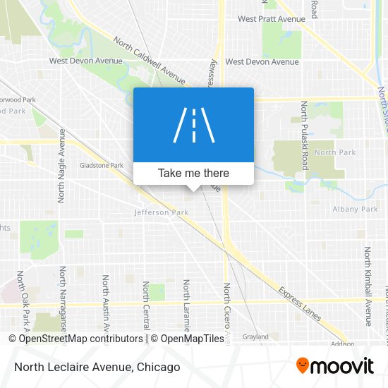 North Leclaire Avenue map