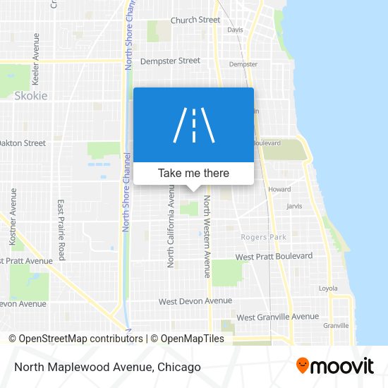 Mapa de North Maplewood Avenue