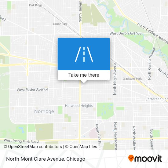 North Mont Clare Avenue map