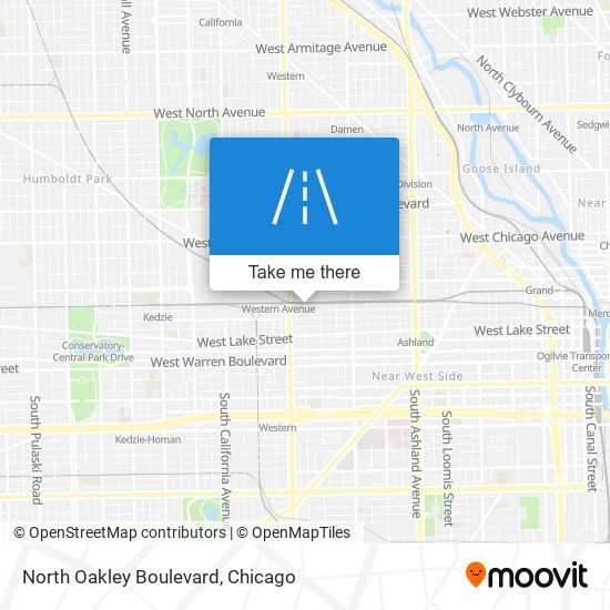 North Oakley Boulevard map