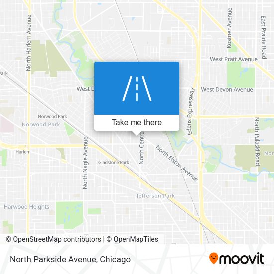 North Parkside Avenue map