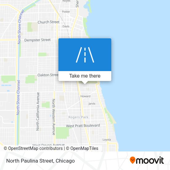 North Paulina Street map