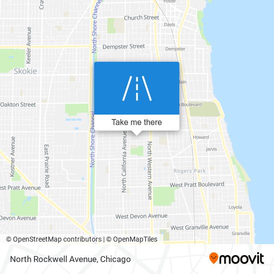 North Rockwell Avenue map