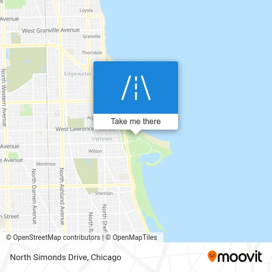 North Simonds Drive map