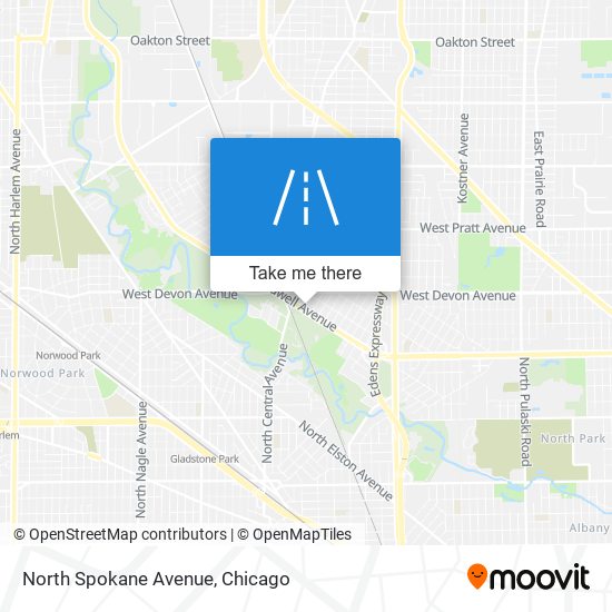 North Spokane Avenue map