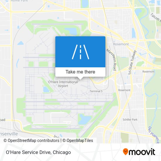 Mapa de O'Hare Service Drive