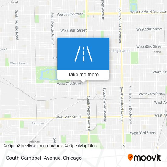 South Campbell Avenue map