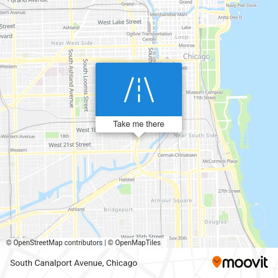 South Canalport Avenue map