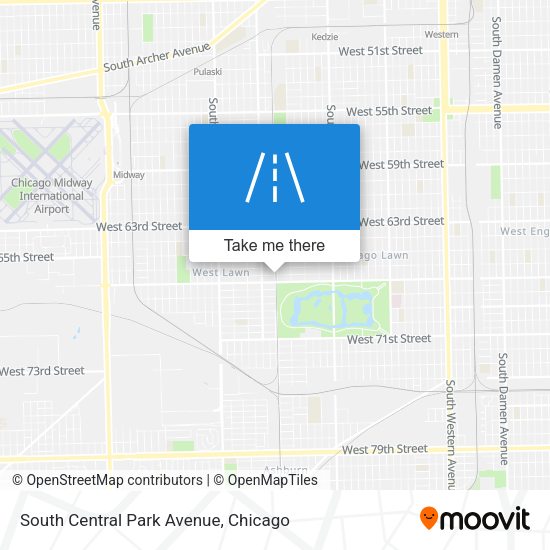 Mapa de South Central Park Avenue