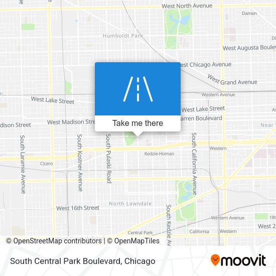 Mapa de South Central Park Boulevard