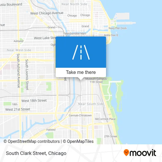 South Clark Street map