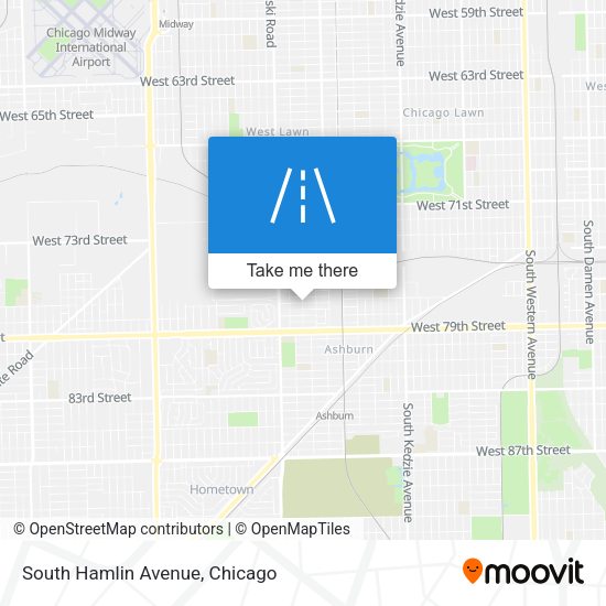 Mapa de South Hamlin Avenue