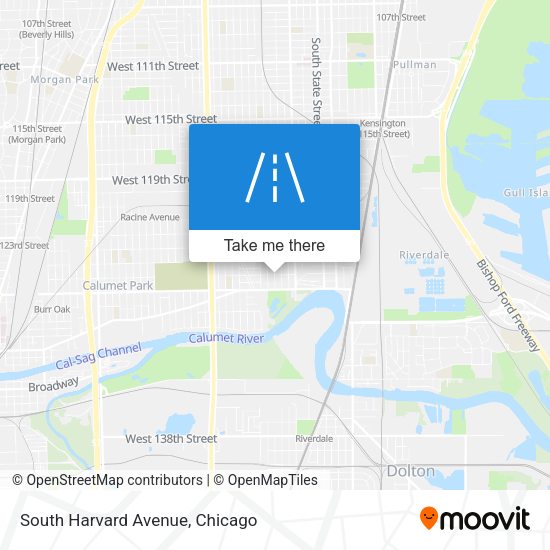 Mapa de South Harvard Avenue