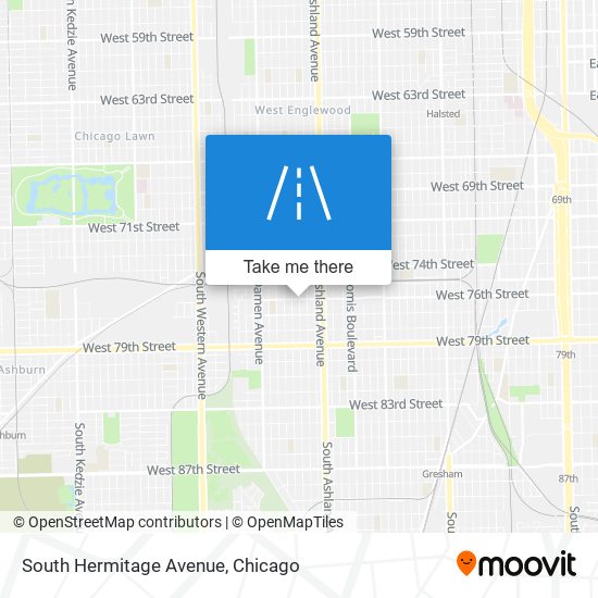 South Hermitage Avenue map