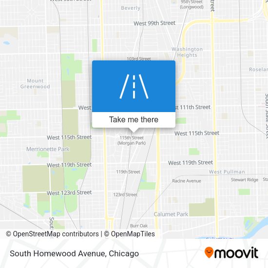 South Homewood Avenue map