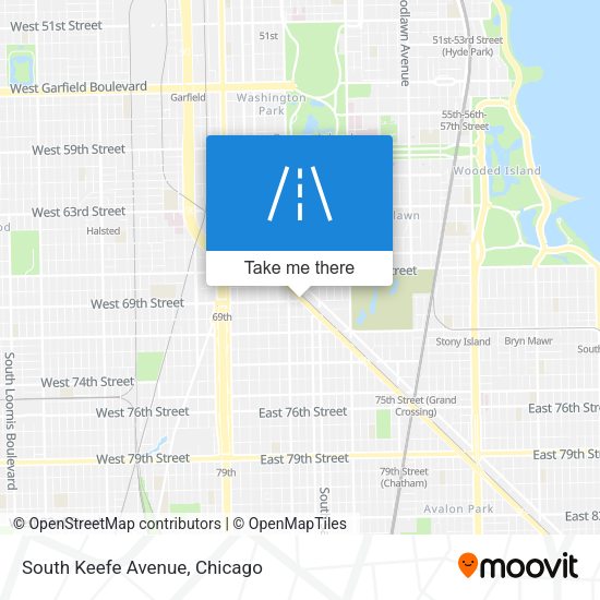 Mapa de South Keefe Avenue