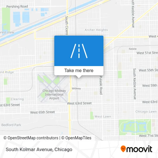 South Kolmar Avenue map