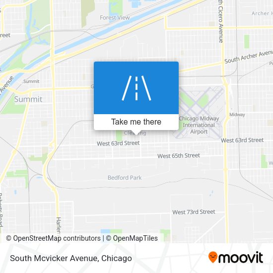 South Mcvicker Avenue map