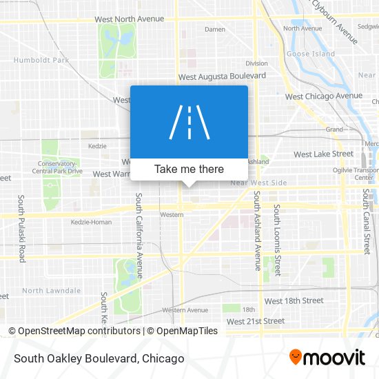 South Oakley Boulevard map