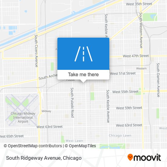 South Ridgeway Avenue map