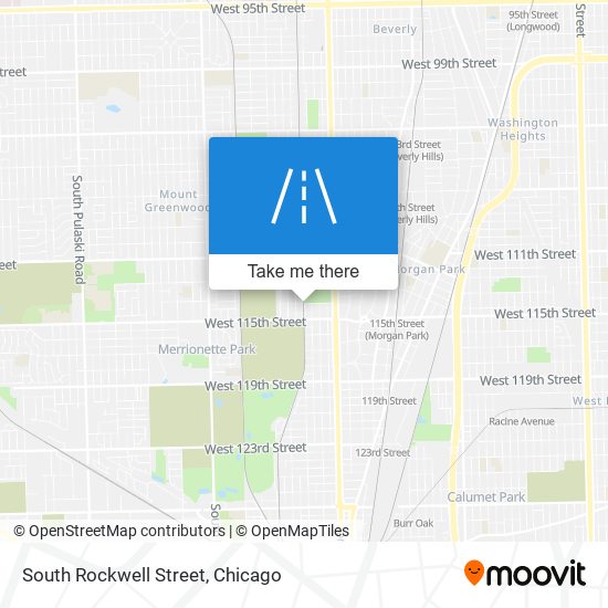 South Rockwell Street map