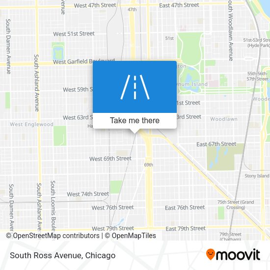 South Ross Avenue map