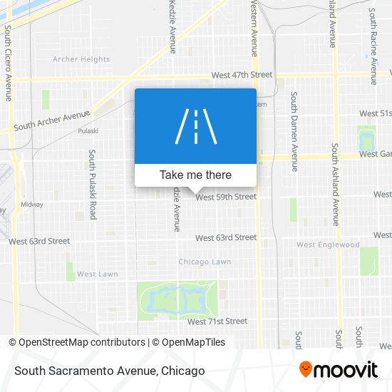 South Sacramento Avenue map