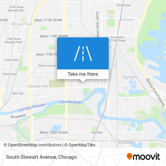 South Stewart Avenue map