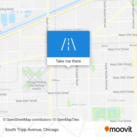 South Tripp Avenue map