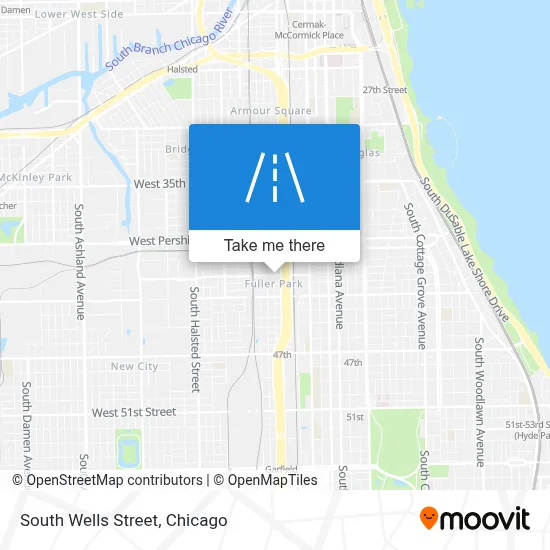 South Wells Street map