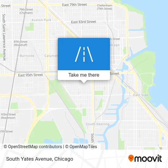 South Yates Avenue map