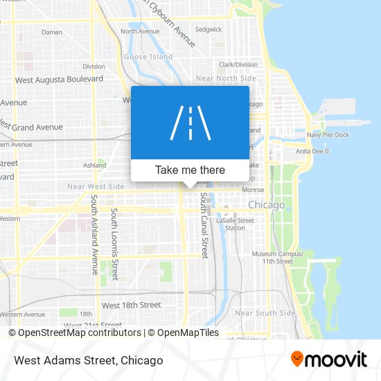 West Adams Street map