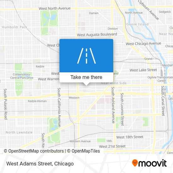 West Adams Street map
