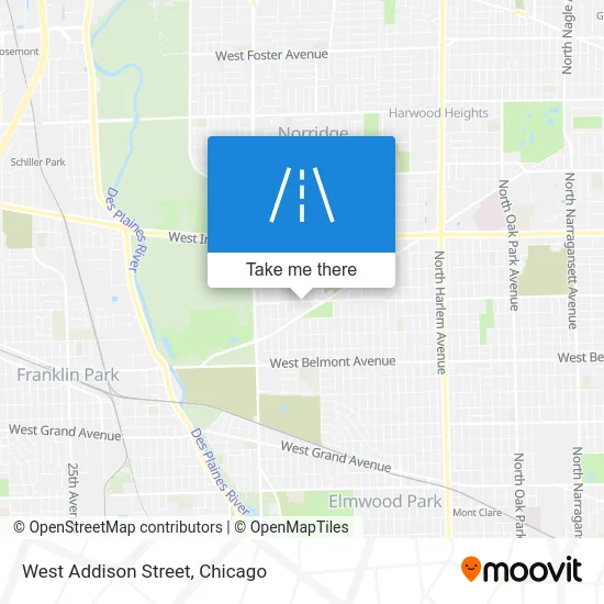 West Addison Street map
